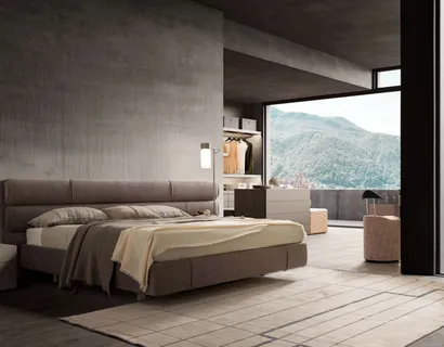Letto in tessuto Niobe di Presotto