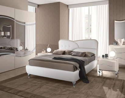 Letto in ecopelle Rubino di Adriatica