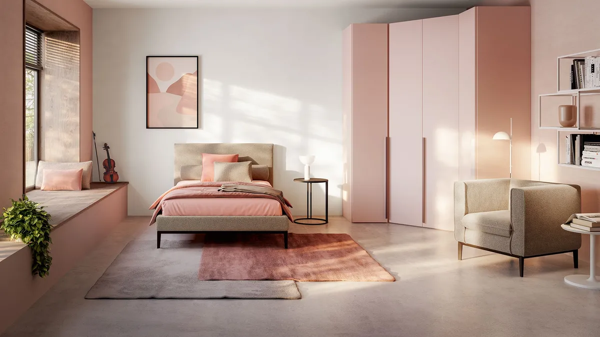 Letto Singolo in tessuto Max di Twils