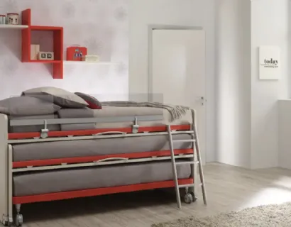 Letto salvaspazio a tre letti SC302 di Moretti Compact