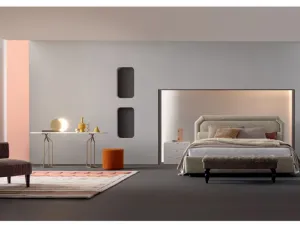 Letto in tessuto con testiera Camille di Twils