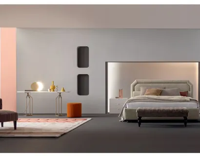 Letto in tessuto con testiera Camille di Twils