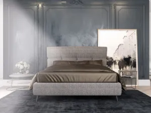 Letto in tessuto con testiera Why Not Orchid di Altrenotti