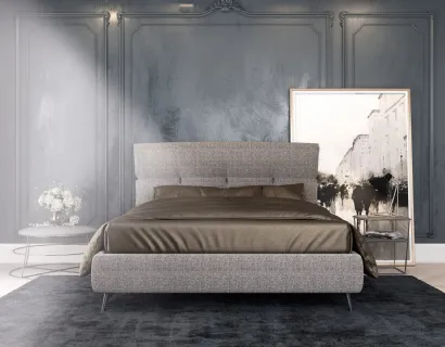 Letto in tessuto con testiera Why Not Orchid di Altrenotti