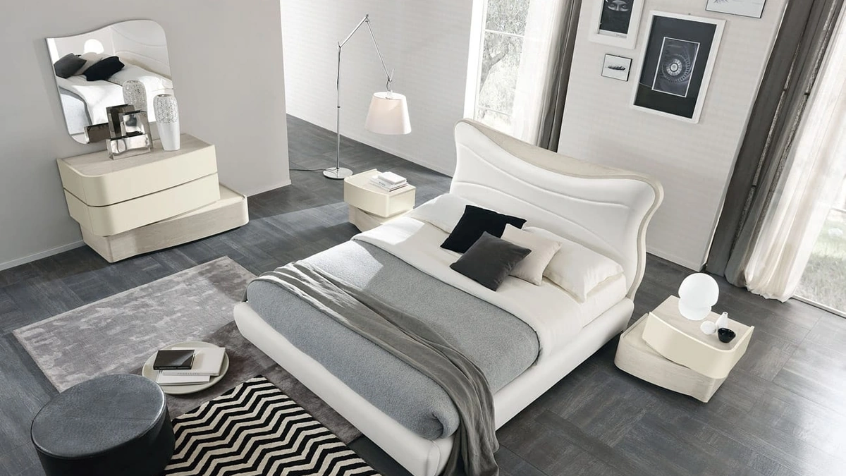 Letto Wind imbottito di Adriatica