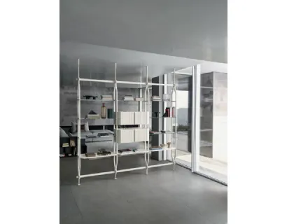 Libreria divisoria in 5 variabili Charlotte a soffitto Bontempi