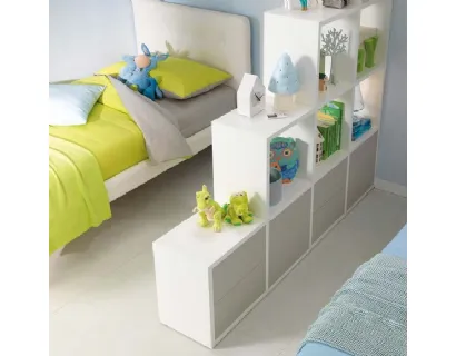 Libreria bifacciale in laccato opaco KC415 di Moretti Compact