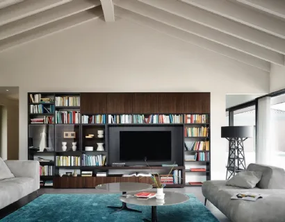 Libreria con vano porta TV Modo M6C61 di Sangiacomo