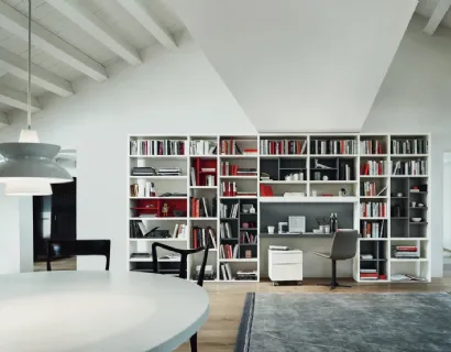 Libreria Modo M6C89 in laccato opaco di Sangiacomo