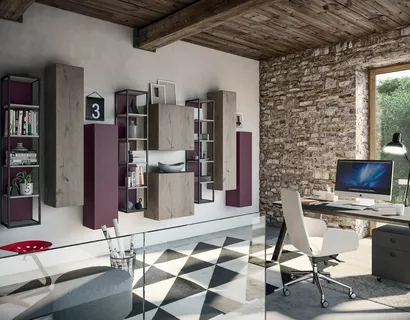 Libreria Rebel CF 172 in legno e laccato di Fimar