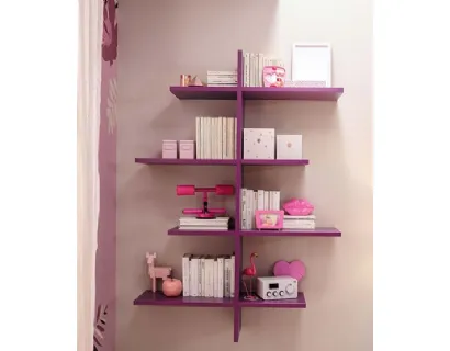 Libreria in laccato lampone YC312 di Moretti Compact