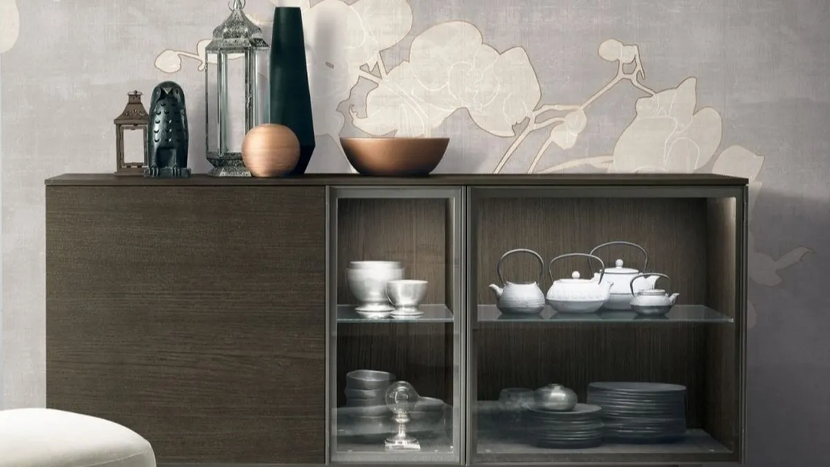 Madia Metropolis B01 in materico rovere moka di Tomasella
