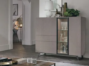 Madia Verticale Metropolis C01 in materico rovere sabbia di Tomasella