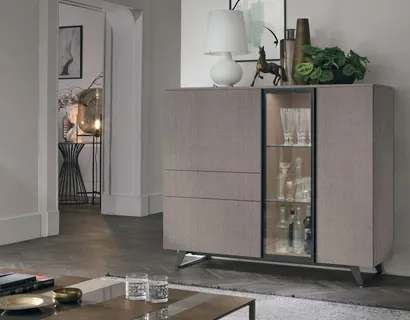 Madia Verticale Metropolis C01 in materico rovere sabbia di Tomasella