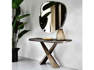Consolle con piano in legno massello e acciaio Terminal Wood C di Cattelan Italia