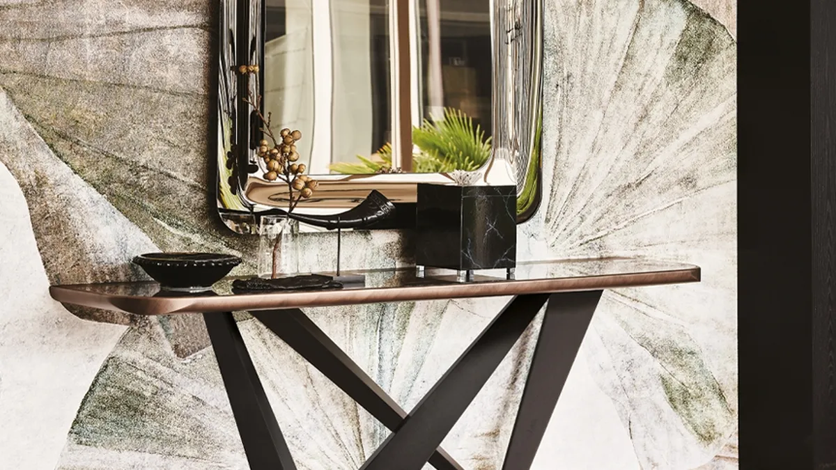 Consolle in ceramica effetto marmo Westin Keramik Premium di Cattelan Italia