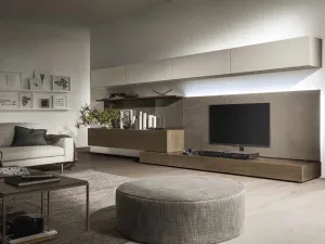 Mobile Porta Tv ModulART 02 in legno e laccato opaco di Presotto