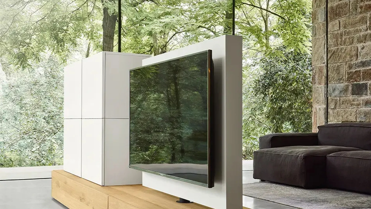 Mobile Porta Tv Tv Units Roto Lampo in legno e laccato di Sangiacomo