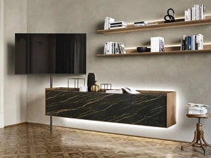 Mobile Porta Tv in ceramica e legno Tv Video di Sangiacomo