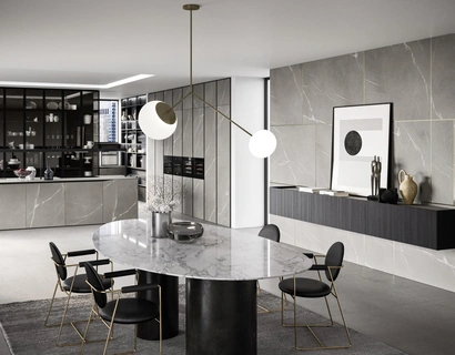 Mobile sospeso Modula Frassino Noir di Snaidero