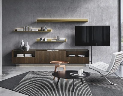 Parete Attrezzata Cabaret Glass 03 di Sangiacomo