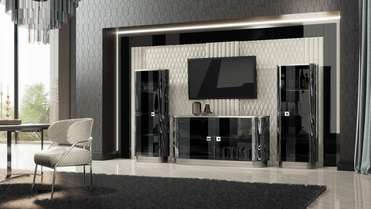 Parete Attrezzata Duse in ebano di Adriatica