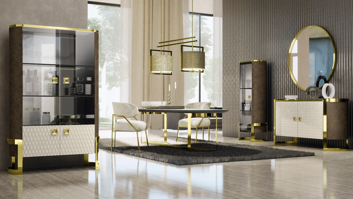 Parete Attrezzata Kursaal in ecopelle di Adriatica