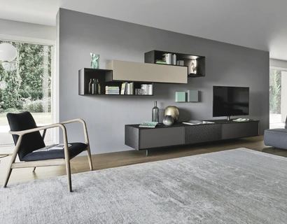 Parete Attrezzata Lampo Riquadri 033 di Sangiacomo