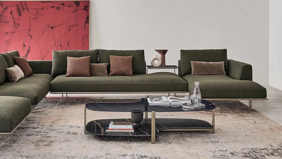 Divano angolare con penisola Dakota di Bontempi