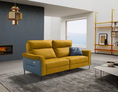 Divano Relax lineare in tessuto Damian di Egoitaliano