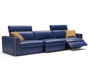 Divano Relax lineare in pelle Kuby di Egoitaliano