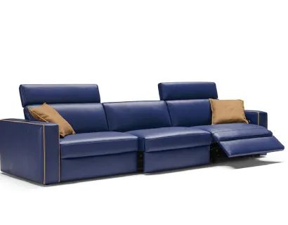 Divano Relax lineare in pelle Kuby di Egoitaliano