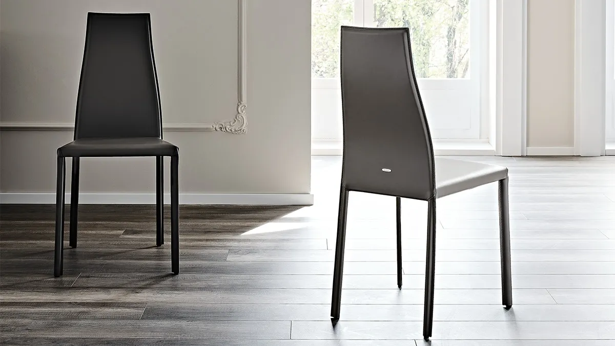 Sedia in cuoio Kaori di Cattelan Italia