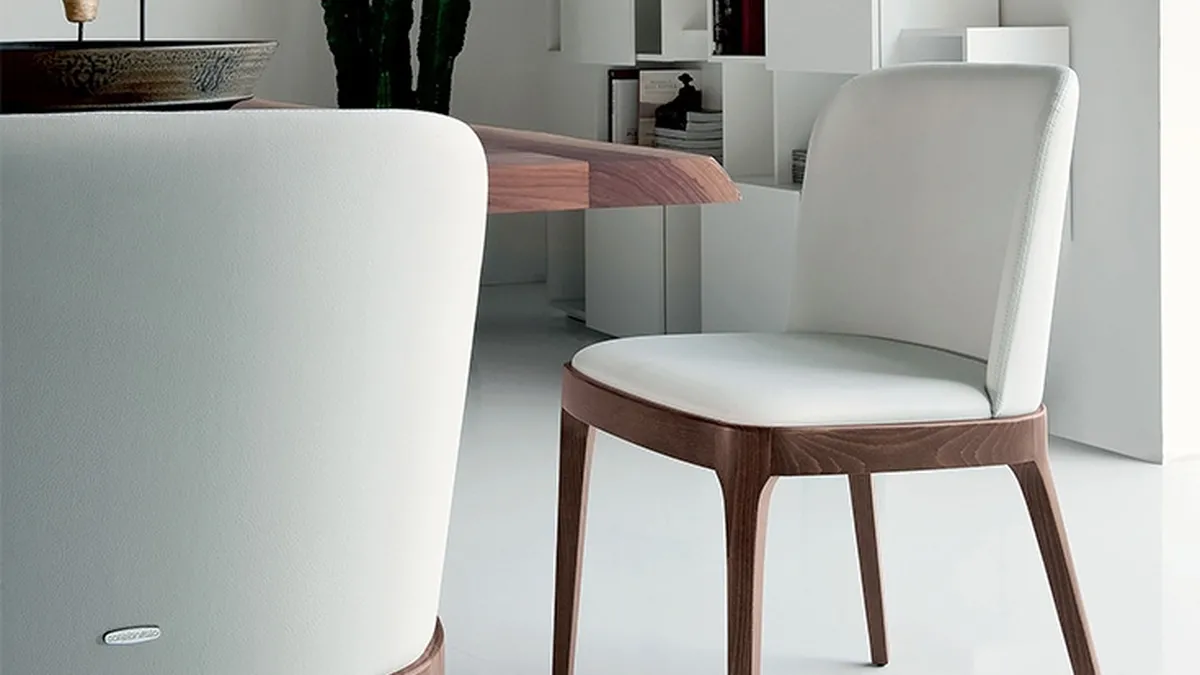 Sedia in pelle senza braccioli Magda di Cattelan Italia