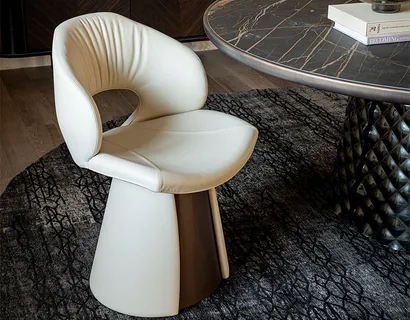 Sedia Dafne in pelle di Cattelan Italia