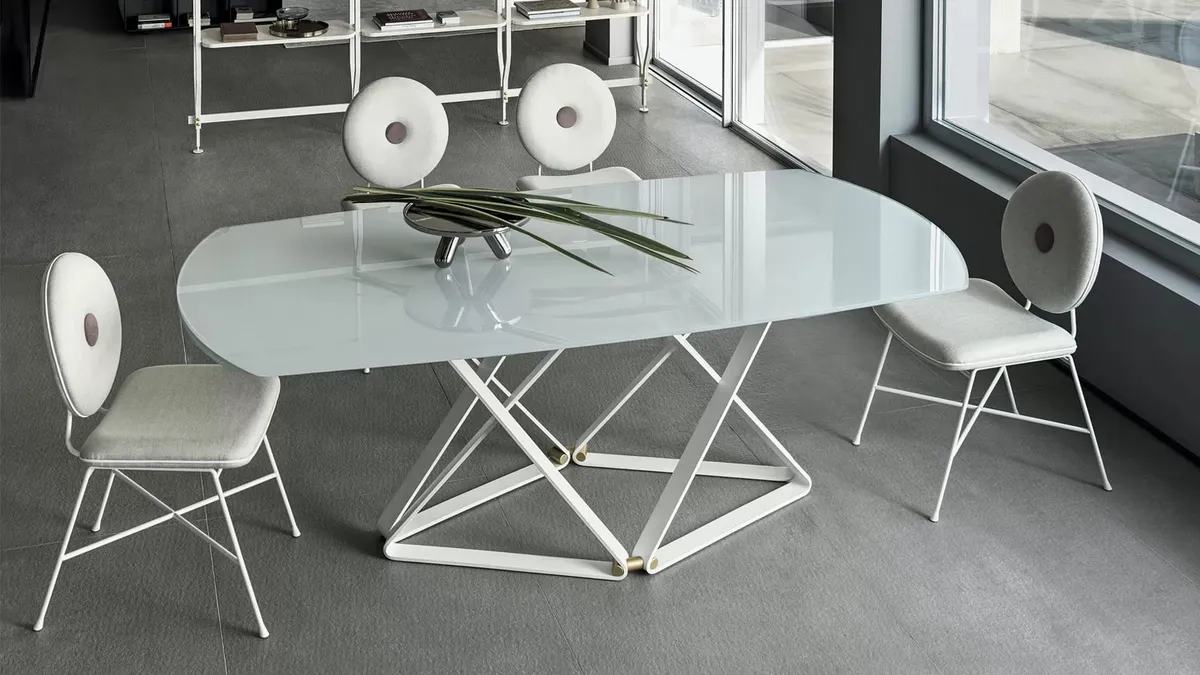 Sedia Penelope in tessuto di Bontempi