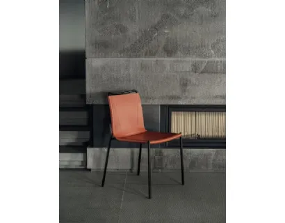 Sedia Shape in cuoio di Bontempi