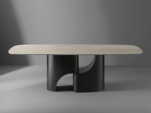 Tavolo Taijitu con top in ceramica di Bonaldo