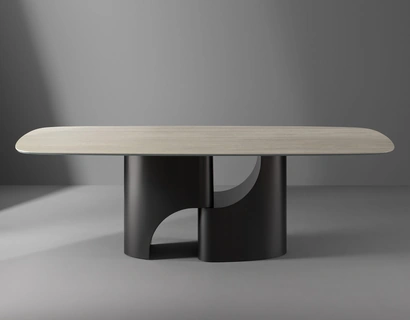 Tavolo Taijitu con top in ceramica di Bonaldo