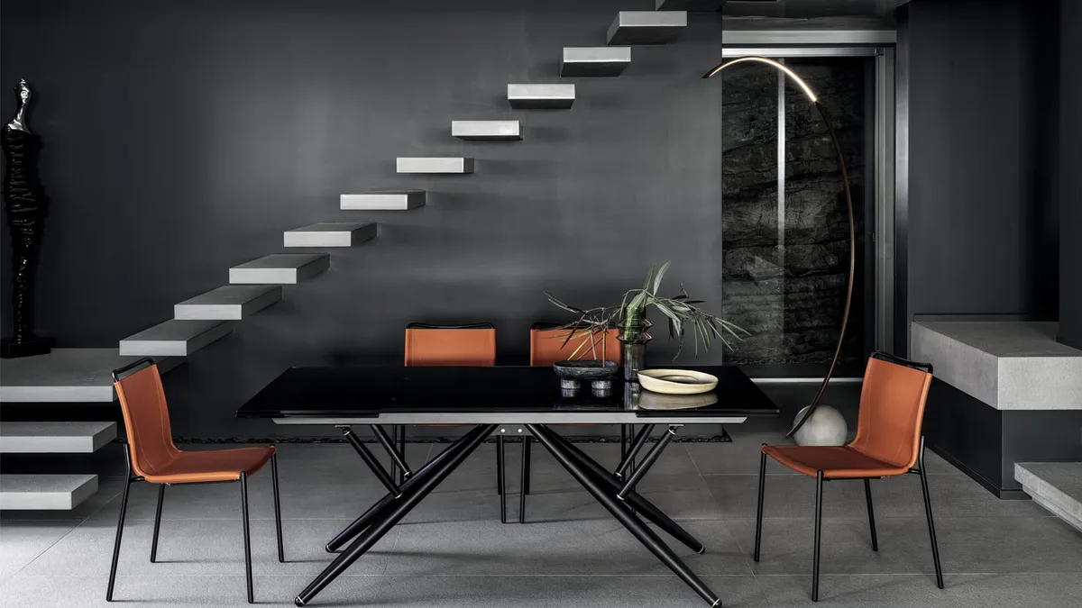 Tavolo allungabile Bridge in cristallo di Bontempi