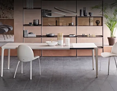 Tavolo allungabile con piano in ceramica Boulevard Keramik Drive di Cattelan Italia