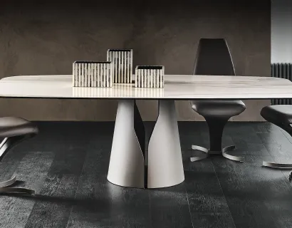 Tavolo con piano in ceramica Giano Keramik di Cattelan Italia