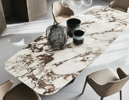 Tavolo rettangolare in ceramica Skorpio Keramik di Cattelan Italia