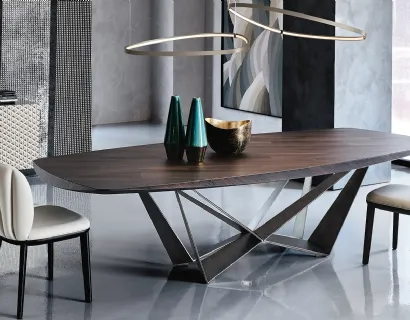 Tavolo in legno Skorpio Wood di Cattelan Italia
