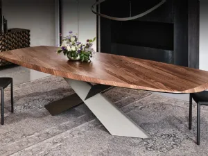 Tavolo con piano in legno Tyron Wood di Cattelan Italia