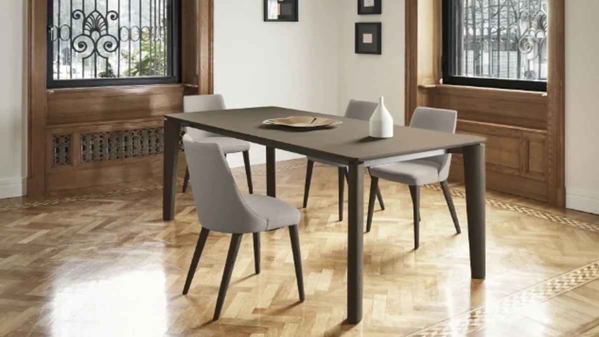 Tavolo allungabile Desco in Rovere Argilla di Sangiacomo