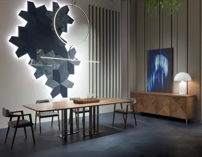 Tavolo Leonardo in Noce massello di Arte Brotto