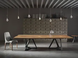 Tavolo Millennium XXL con piano in legno massello di Bontempi