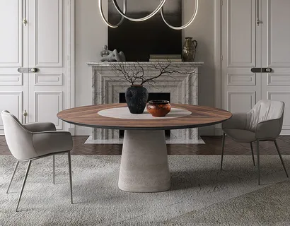 Tavolo Rado Ker-Wood Round di Cattelan Italia