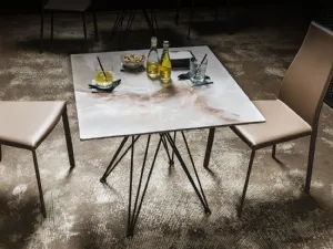 Tavolo quadrato in ceramica Ralph Keramik Bistrot di Cattelan Italia